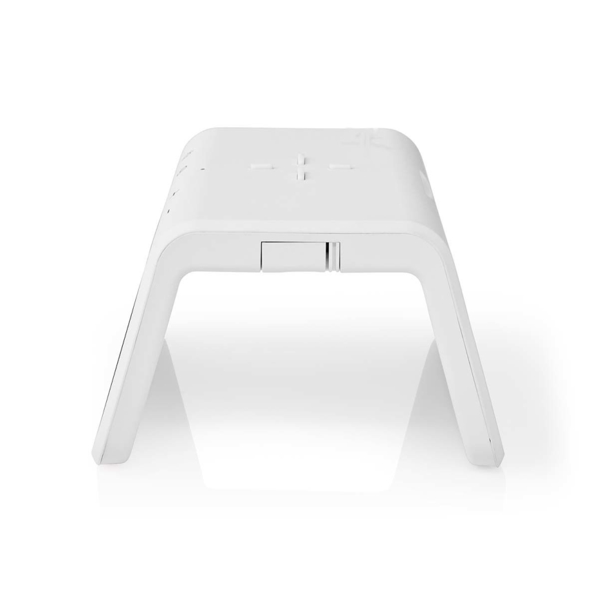 Väckarklocka med LCD-display och trådlös laddare 15W/5V 1xCR2032 vit