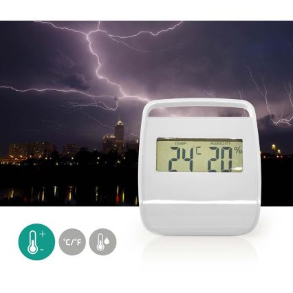 Inomhustermometer med fuktighetsmätare 1xLR54