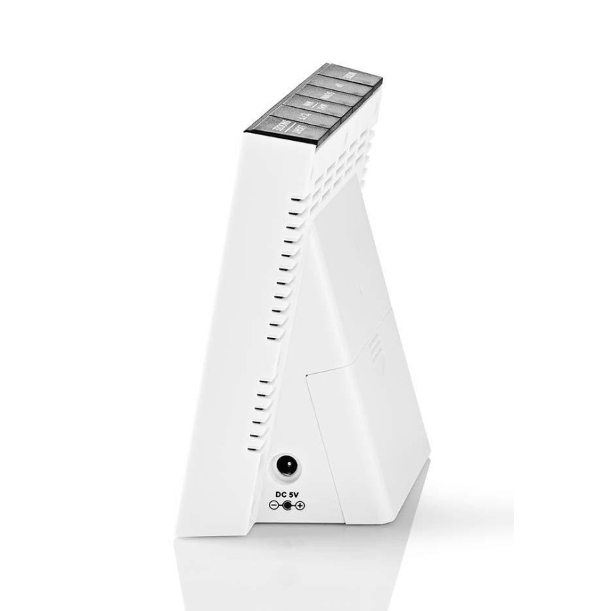 Väderstation med LCD-skärm i färg 230V/3xAAA + 2xAA svart