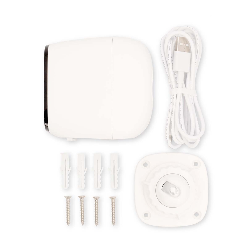 Smart utomhus uppladdningsbar kamera med sensor SmartLife 4MP Quad HD 1440p 5V/5200mAh Wi-Fi Tuya IP66