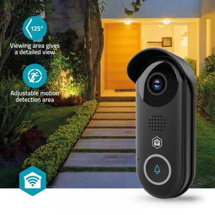 Smart videodörrklocka med rörelsesensor SmartLife 5V Full HD 1080p IP54 Wi-Fi Tuya