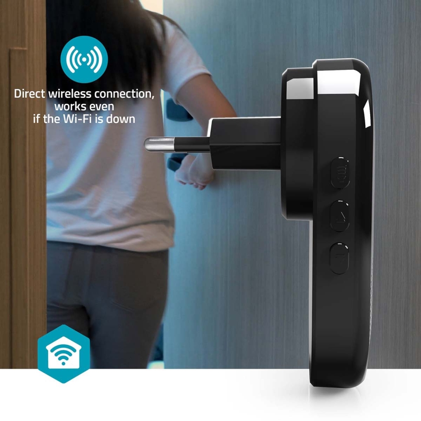 Gong till SmartLife Wi‑Fi-dörrklocka, svart