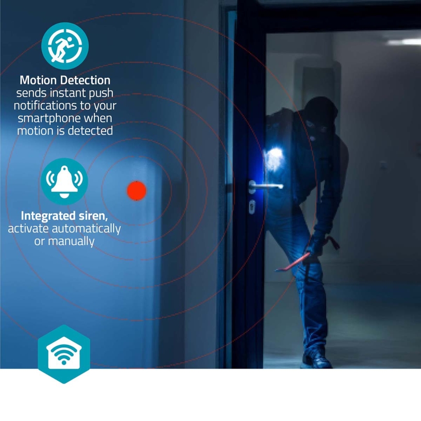 Smartlife smart övervakningskamera 5V 3MP Full HD 1296p Wi-Fi Tuya