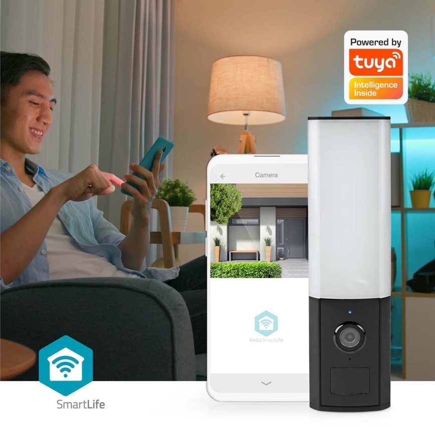 Smart utomhuskamera Smartlife Full HD 1080p med LED-belysning Wi-Fi Tuya IP65