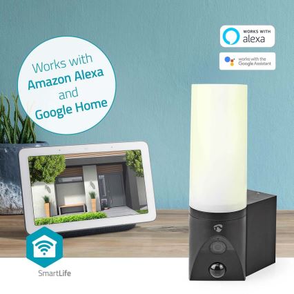 Smart utomhuskamera SmartLife Full HD 1080p med LED-belysning Wi-Fi Tuya IP65