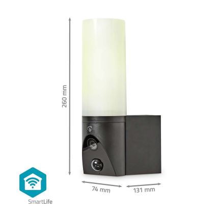 Smart utomhuskamera SmartLife Full HD 1080p med LED-belysning Wi-Fi Tuya IP65