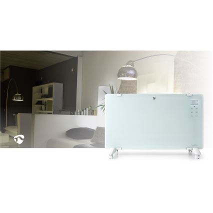 Elektrisk direktvärmare/konvektor 2000 W/230 V, Wi‑Fi, IP24, med termostat