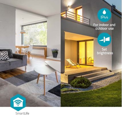 LED RGBW Ljusreglerad vägglampa för badrum SmartLife LED/18W/230V 2700-6500K IP44 Wi-Fi Tuya