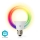 Nedis WIFILC11WTE27 − RGB Dimbar smart LED-lampa A60 E27/6W/230V