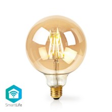 Nedis WIFILF10GDG125 − Dimbar smart LED-lampa VINTAGE E27/5W/230V