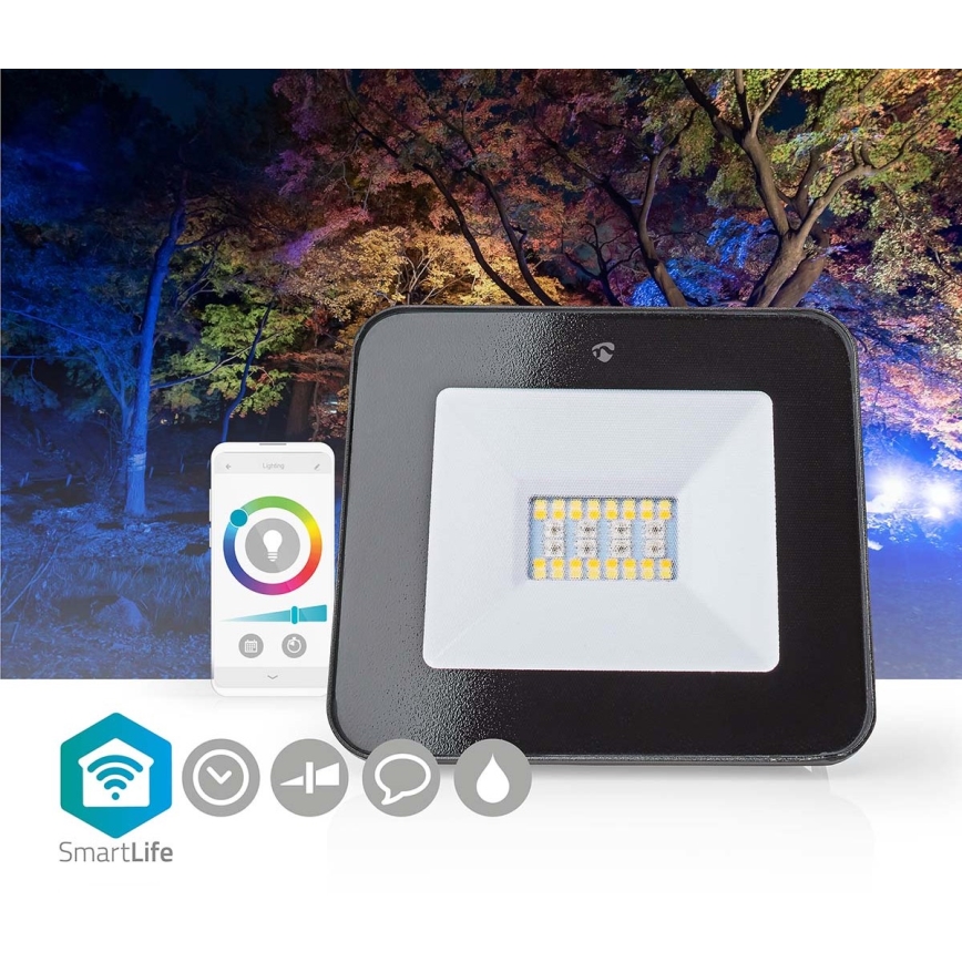 LED RGBW dimbar reflektor för vägguttag SmartLife LED/20W/230V Wi-Fi IP65 2700-6500K
