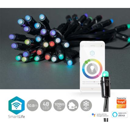 LED RGB Utomhus julbelysning 48xLED 13,8m IP65 Wi-Fi Tuya