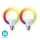 Nedis WIFILRC20E27 - SET 2xLED RGBW Dimbar glödlampa E27/9W Wi-Fi 2700-6500K