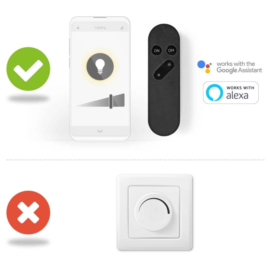 Dimmbar LED-lampa A60 E27/4,9W/230V Wi-Fi 1800-6500K