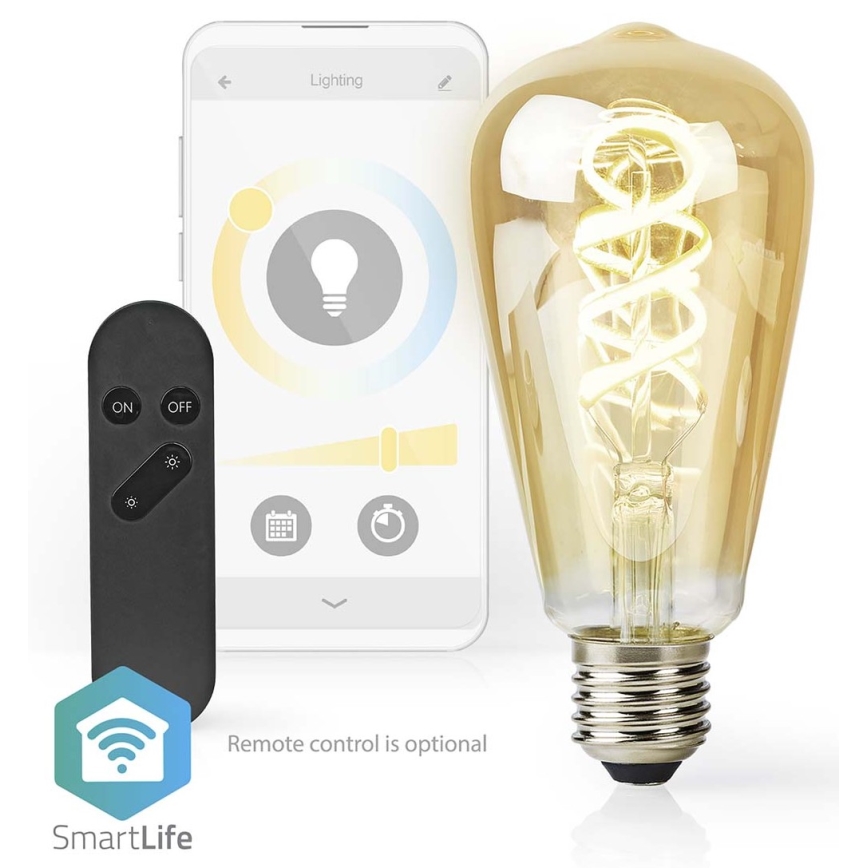 Dimmbar LED-lampa ST64 E27/4,9W/230V Wi‑Fi 1800–6500K