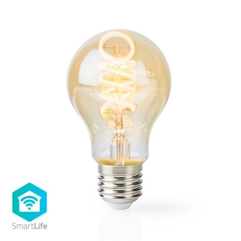 Nedis WIFILT10GDA60 − Dimbar smart LED-lampa VINTAGE A60 E27/5,5W/230V
