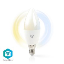 Nedis WIFILW10WTE14 − Dimbar smart LED-lampa E14/4,5W/230V