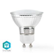 Nedis WIFILW11CRGU10 − Dimbar smart LED-glödlampa GU10/4,5W/230V