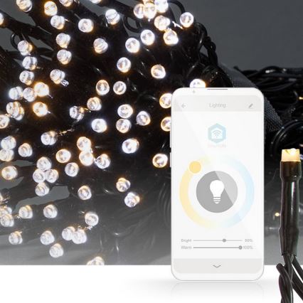 LED-julslinga 100x LED/8 funktioner 15 m IP65 Wi-Fi Tuya