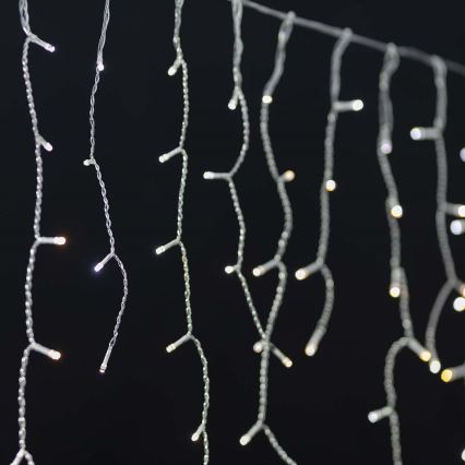 LED julgardin 240xLED/8 funktioner 8m IP65 Wi-Fi Tuya kallvit