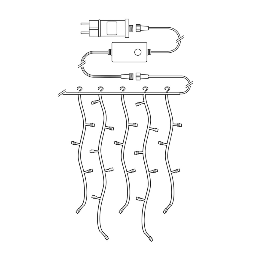 LED Julgardin 240xLED/11 funktioner 8m IP65 Wi-Fi Tuya varm till kallvit