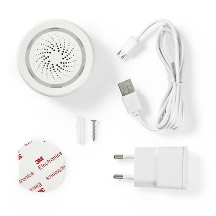 Nedis WIFISI10CWT − Wifi Siren alarm / ringsignal / 5V 8dB