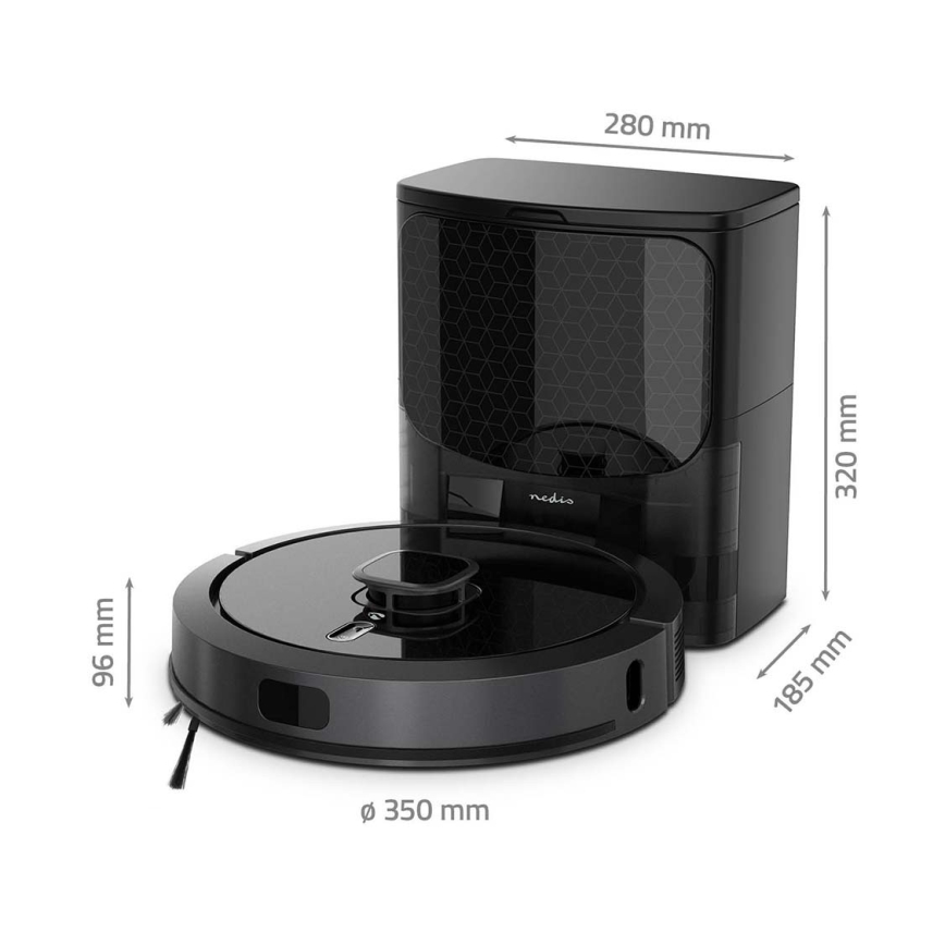 Smart robotdammsugare med mopp SmartLife 5200 mAh Wi-Fi Tuya svart + fjärrkontroll