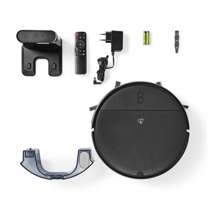 Smart robotdammsugare med mopp 28W/2500 mAh Wi-Fi svart + fjärrkontroll