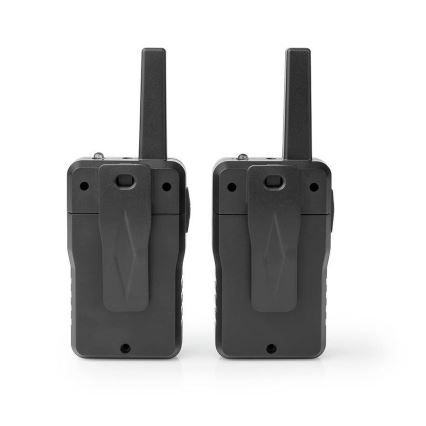 KIT 2x Uppladdningsbar walkie-talkie med LED belysning 1300 mAh räckvidd 10 km