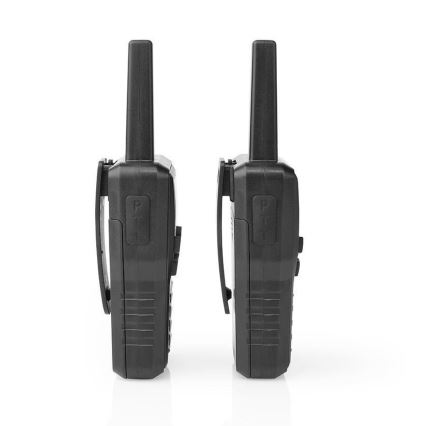 KIT 2x Uppladdningsbar walkie-talkie med LED belysning 1300 mAh räckvidd 10 km