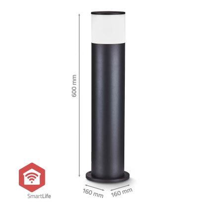 LED RGBW dimbar utomhuslampa SmartLife LED/10W/230V IP65 Wi-Fi Tuya svart