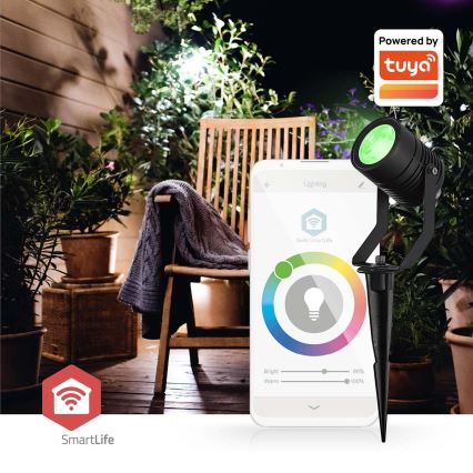 Set om 3 dimbara utomhuslampor LED RGBW SmartLife LED/3W/230V IP65 Wi-Fi Tuya svart