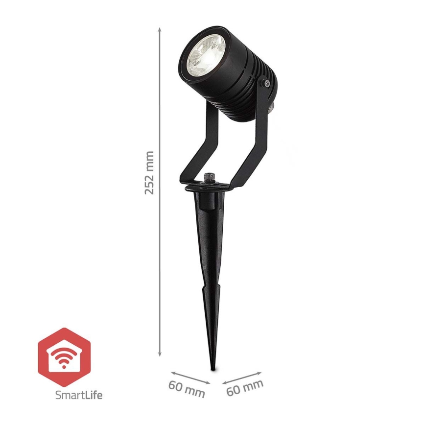 Set om 3 dimbara utomhuslampor LED RGBW SmartLife LED/3W/230V IP65 Wi-Fi Tuya svart