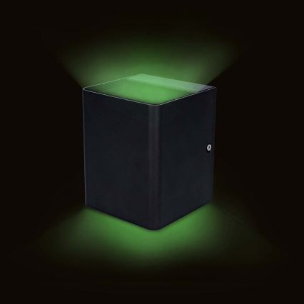 LED RGBW Dimbart utomhusväggarmatur SmartLife LED/12W/230V IP65 Wi-Fi Tuya svart