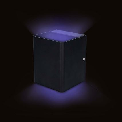 LED RGBW Dimbart utomhusväggarmatur SmartLife LED/12W/230V IP65 Wi-Fi Tuya svart