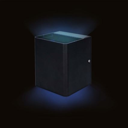 LED RGBW Dimbart utomhusväggarmatur SmartLife LED/12W/230V IP65 Wi-Fi Tuya svart