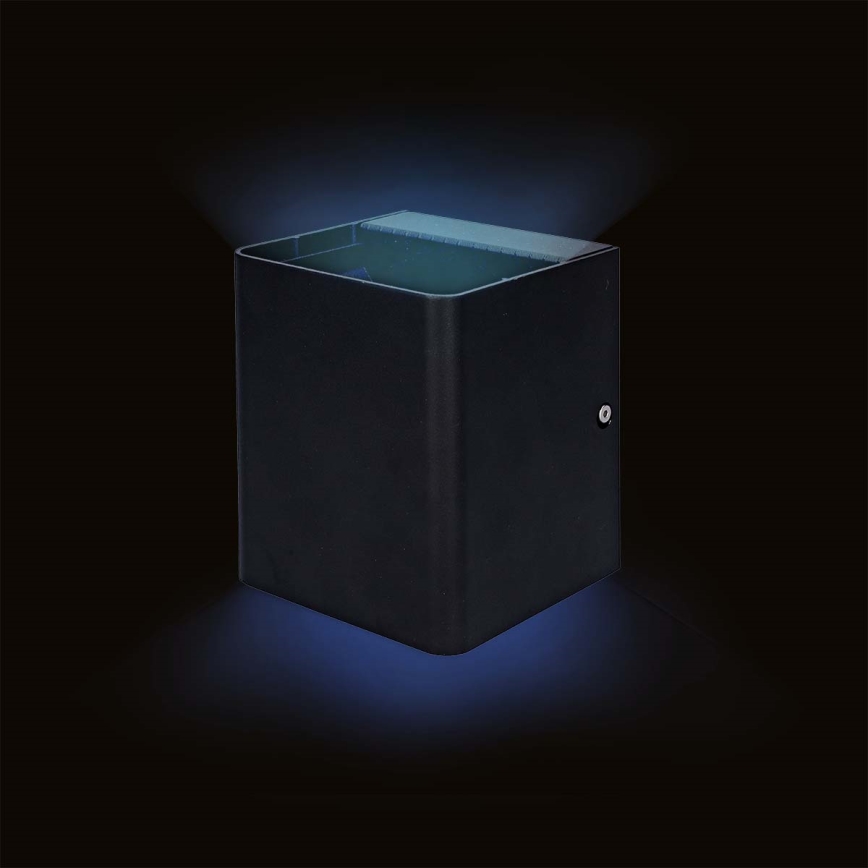 LED RGBW Dimbart utomhusväggarmatur SmartLife LED/12W/230V IP65 Wi-Fi Tuya svart