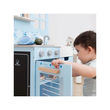 New Classic Toys - Träkök med tillbehör blå