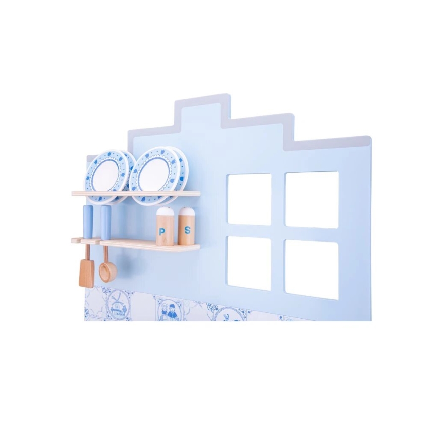 New Classic Toys - Träkök med tillbehör blå