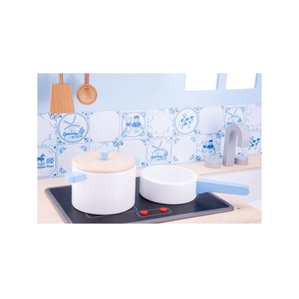 New Classic Toys - Träkök med tillbehör blå