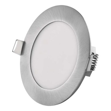 NEXXO infälld LED-armatur 7 W, 230 V, 3000/3500/4000 K, silverfärgad, Ø 12 cm