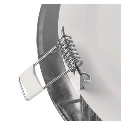 NEXXO infälld LED-armatur 7 W, 230 V, 3000/3500/4000 K, silverfärgad, Ø 12 cm