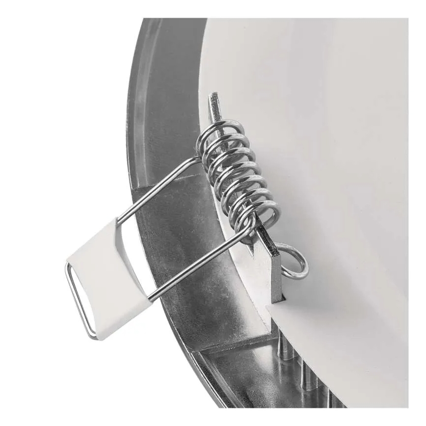 NEXXO infälld LED-armatur 7 W, 230 V, 3000/3500/4000 K, silverfärgad, Ø 12 cm
