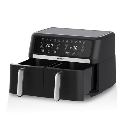 Niceboy AirFryer DUO - Dubbel varmluftsfritös 9 l 2400W/230V
