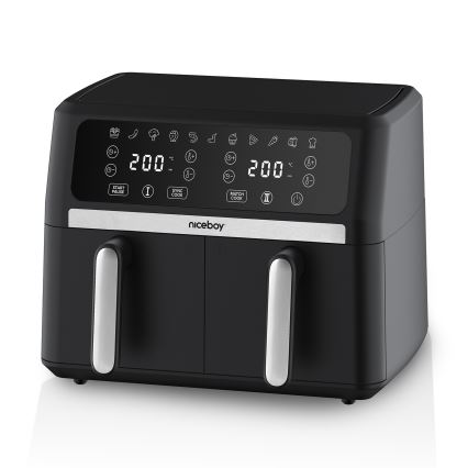 Niceboy AirFryer DUO - Dubbel varmluftsfritös 9 l 2400W/230V