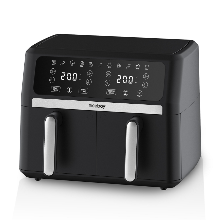 Niceboy AirFryer DUO - Dubbel varmluftsfritös 9 l 2400W/230V