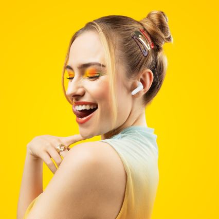 Niceboy Beans 4 POP - Trådlös earphones 200 mAh + 2x 30 mAh IPX4 vit