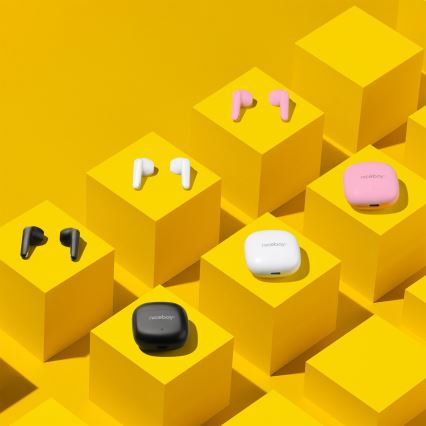 Niceboy Beans 4 POP - Trådlös earphones 200 mAh + 2x 30 mAh IPX4 vit