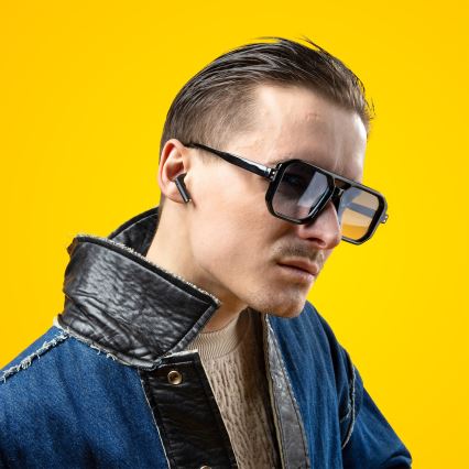 Niceboy Beans 4 - Trådlösa hörlurar 300 mAh + 2x 35 mAh IPX4 svart