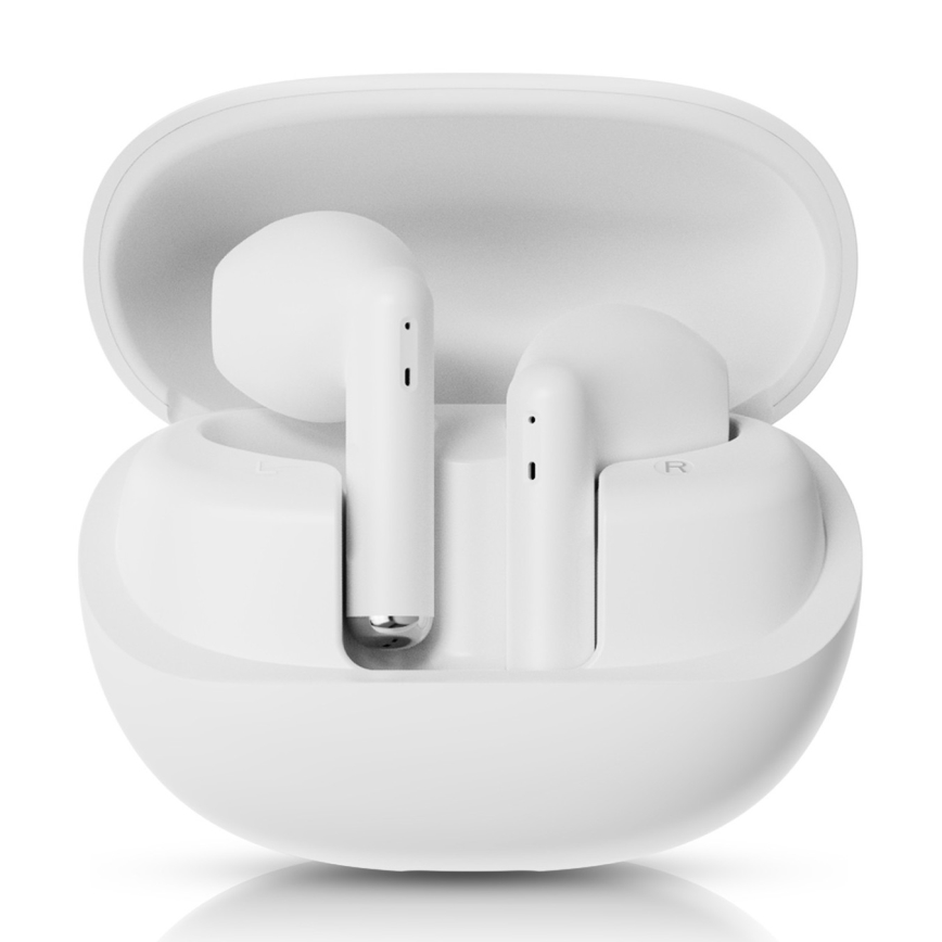 Niceboy Beans 4 - Trådlösa hörlurar 300 mAh + 2x 35 mAh IPX4 vit